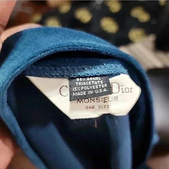 CHRISTIAN Dior Vintage Blue Robe - Picture 8 of 10